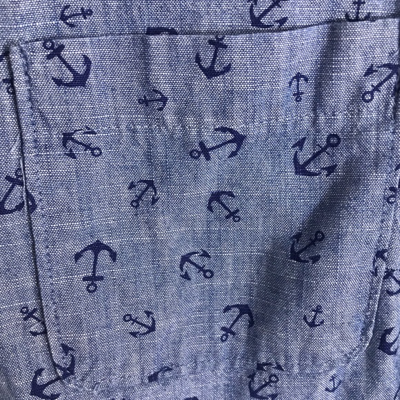 J. Crew Chambray Popover Top - Anchor Pattern - Picture 4 of 4